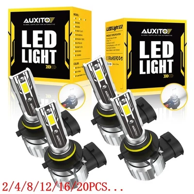 AUXITO Combo  9005 + 9006 LED Headlight Bulbs High Low Beam White 80000LM 2/4X - Image 1 of 4