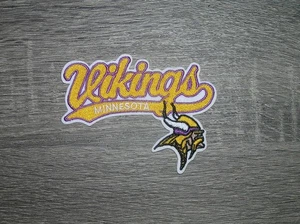 Parche bordado de hierro con guión de fútbol americano Seattle Seahawks de 4" x 3" - Imagen 1 de 2