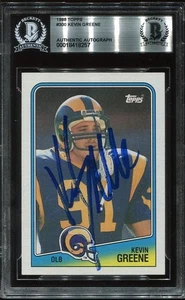 HOF KEVIN GREENE signed autographed 1988 TOPPS ROOKIE CARD RC BECKETT (BAS) - Picture 1 of 2