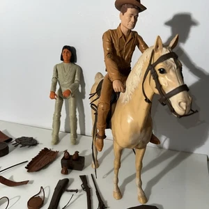 Vintage 1967 Marx Johnny West Thunderbolt Geronimo With Accessories Almost 100% - Picture 1 of 24