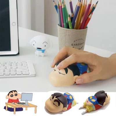 Crayon Shin-chan Lying Posture Cartoon Wireless Mouse USB Receiver Xmas Gift New - Image 1 of 4