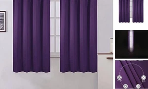  Verdunkelungsvorhänge/42 x 63 Zoll/2er Set Paneele 42" Breite x 63" Länge (2er Pack) Lila - Bild 1 von 8