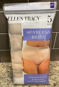 ELLEN TRACY Women’s Sz XXL (9) 43”-44” Hip 5 Pk SEAMLESS BRIEF Full Coverage NEW - Picture 1 of 4