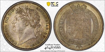 ENGLAND GEORGE IIII 1825 SHILLING COIN CHOICE UNCIRCULATED CERTIFIED PCGS MS64 - Image 1 of 4