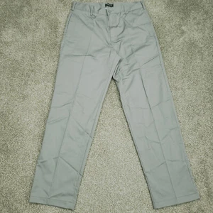 Lands End Chino Pants Men Size 33x32 Gray Flat Front Straight Leg NEVER WORN - Picture 1 of 18