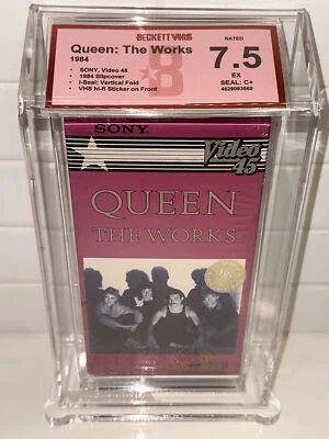Queen: The Works Vintage Freddie Mercury Photo Pic VHS VHSDNA Beckett Graded 7.5 - Image 1 of 3