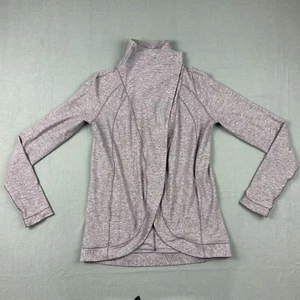 Lululemon Rulu Rally Wrap Womens 6 Heathered Graphite Purple Cardigan Stretch - Picture 1 of 9