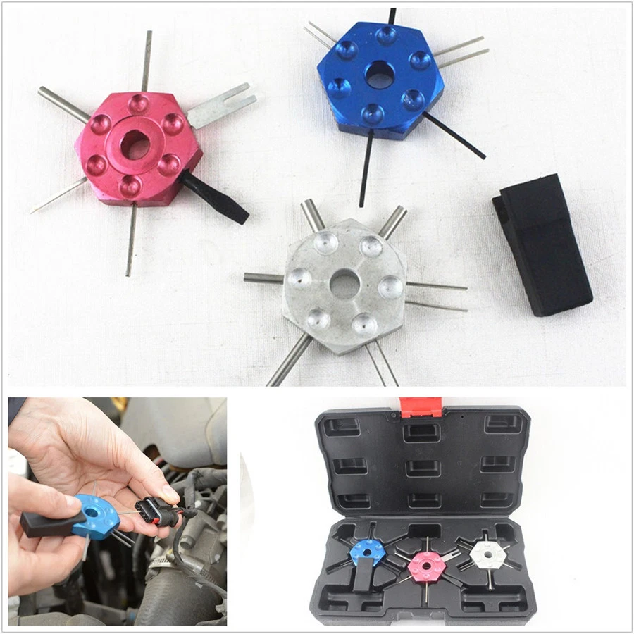 4 Pcs Car Wire Terminal Extraction+Removal De-Mounting Repair Tool Kit Universal — 第 1/4 张图片