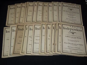 1928 THE INDEPENDENT WEEKLY MAGAZINE LOT OF 24 ISSUES - ARTICLES & ADS - WR 704 - Picture 1 of 5