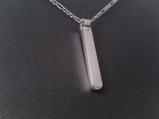 Sterling Silver 925 Handmade Pendant and Figaro Chain Necklace