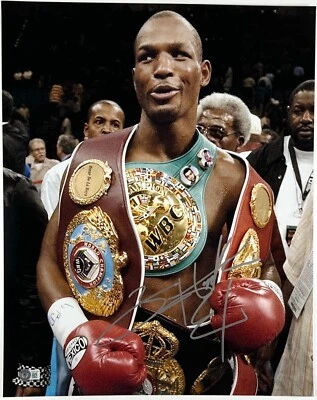 Foto autógrafa firmada por Bernard Hopkins 16x20 The Alien Boxer Boxeo Beckett certificado de autenticidad Foto 1 de 3