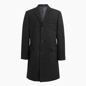 New JCREW Mens Size 40 Thompson Topcoat in Black $398 CA452 - Picture 1 of 5