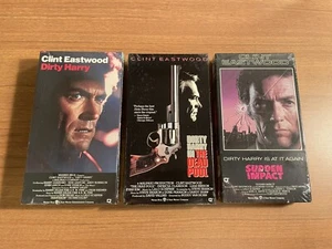 SEALED VHS Lot - Dirty Harry Dead Pool Sudden Impact Clint Eastwood WATERMARKS - Picture 1 of 4