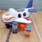Early Learning Centre Happyland Jumbo Jet   &2 Figures   Lights Sounds Talking 