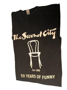 Second City Black Graphic Tee 50th Anniversary Sz. M - Picture 1 of 1