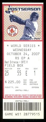 24 октября 2007 г., игра World Series 1 Red Sox Rockies билет Fenway Park бокс-офис - Изображение 1 из 4