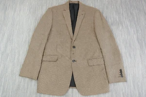 M&S Sartorial Blazer 42L Regular Fit Neutral Brown Nova Fides Italian Fabric - Picture 1 of 15