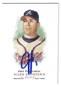 JEFF FRANCOEUR ATLANTA BRAVES SIGNED CARD METS ROYALS PHILLIES RANGERS GIANTS - Picture 1 of 1