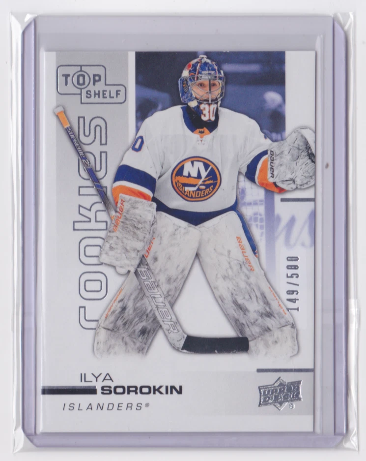 2020-21 UD EXTENDED SERIES TOP SHELF ROOKIES /500 ILYA SOROKIN #TS-8 ISLANDERS - Image 1 of 2