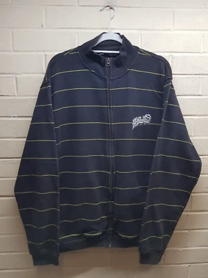 Billabong Men's Stripped Full Zip Black Long Sleeve Jumper Size Large - Image 1 of 4