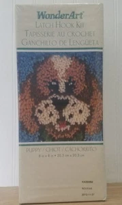 WONDERART CARON LATCH HOOK RUG KIT PUPPY DOG 8x8 COCKER SPANIEL WALL HANG (D) - Picture 1 of 4
