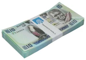 Zambia 10 Kwacha, 1980-1988 ND, P-26e, UNC X 100 PCS Bundle Pack - Picture 1 of 2