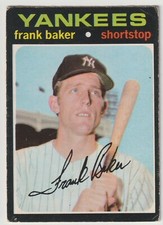 1971 OPC Frank Baker Card #213 New York Yankees