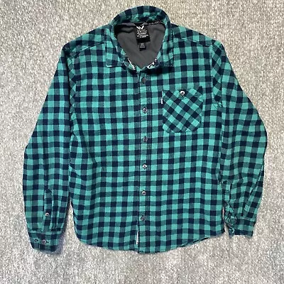 Shaun White Boys Flannel Checkered Blue Button-up Shirt Size M Skateboarding - Image 1 of 4