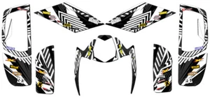All Years DS 650 MAYHEM Black Senge Graphics Kit Compatible with Can-Am - Picture 1 of 7