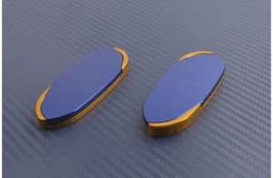 Obturadores Retrovisore Azul-Dorado 43 mm SUZUKI GSXF 1250 GSX-F 2008-2014 - Picture 1 of 5