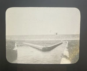 Antico piatto negativo in vetro del 1900 - Trappola Falls Reservoir #1 Connecticut - Foto 1 di 2
