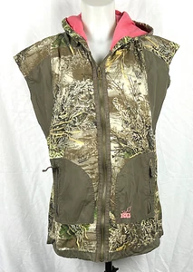 Realtree Girl Green Max-1 Camouflage Lightweight Woven Cotton Hooded Vest XL - Picture 1 of 4