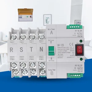 100A 4P Transferschalter Dual Power Transfer Lastumschalter Notstrom Umschalter - Bild 1 von 7