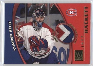 2001-02 Topps Reserve Game-Worn Jerseys Number Relics Jeff Hackett #TR#-JH
