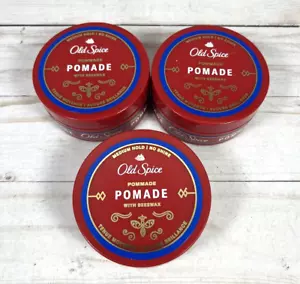 Old Spice Pommade Medium Hold No Shine Men's Hair Styling 2.22oz (3 Pack) - Picture 1 of 7