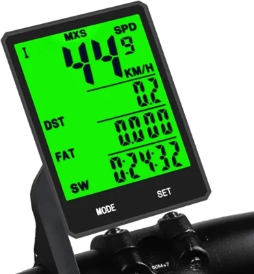 CONTACHILOMETRI TACHIMETRO BICI WIRELESS SENZA FILI IMPERMEABILE BICICLETTA MTB - Immagine 1 di 4