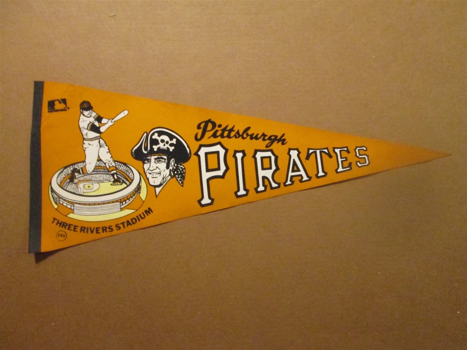 MLB Pittsburgh Pirates Vintage 1970's Three Rivers Stadium Style #2 Logo Pennant - Image 1 of 1
