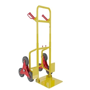 Carrello a mano montascale pieghevole portapacchi portata 200 Kg acciaio giallo - Foto 1 di 10