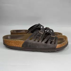 Birkenstock Women's Size 8.5 Granada Brown Oiled Leather Sandals - Picture 1 of 12
