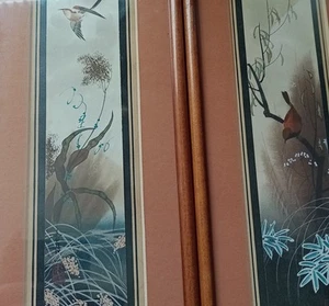 Vintage Japanese Original Art X 2 , Signed & Framed - Picture 1 of 12