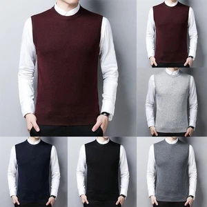 Top Vest Winter Autumn Comfy Daily Mens Tank Top Fashion Holiday O Neck - Picture 1 of 37