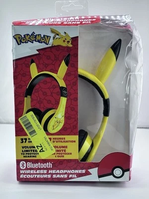 Pokemon Pikachu Bluetooth Wireless Volume-Limited Kids Yellow Headphones - Image 1 of 4