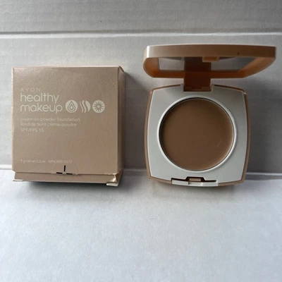 Avon Healthy Makeup Cream To Powder Foundation P102 Creamy Natural NEW - Image 1 of 2
