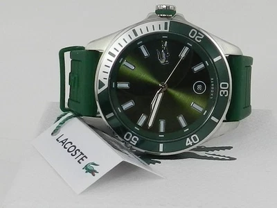 Lacoste Men's Tiebreaker Green Silicone Strap Watch 43mm - Image 1 of 4