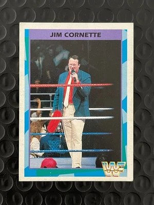 RARE - 1995 WWF Merlin GERMAN Jim Cornette #114 / 180 - hasbro ljn wcw rookie rc - Image 1 of 2