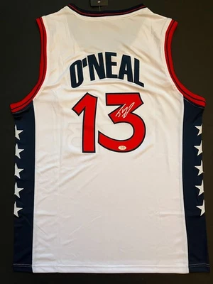 Shaquille O'neal NBA HOF Autographed USA Dream Team III Olympic Jersey *PSA ITP* - Image 1 of 4
