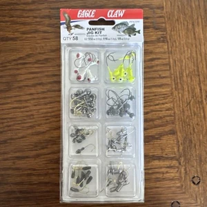 Eagle Claw Panfish Jig Kit 58-Piece Crappie & Bluegill Jighead Assortment - Picture 1 of 5