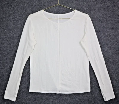 Lululemon Shirt Women 8 Off White Regular Fit Long Sleeve Pullover Athleisure - Image 1 of 3