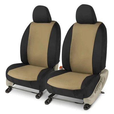 For Pontiac Firebird 91-02 Seat Cover Precision Fit Endura 1st Row Tan & Black Foto 1 de 2