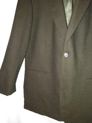 Monsieur by Givenchy, size 42 Long. Single button brown Tweed sports suit coat. - Image 1 of 4